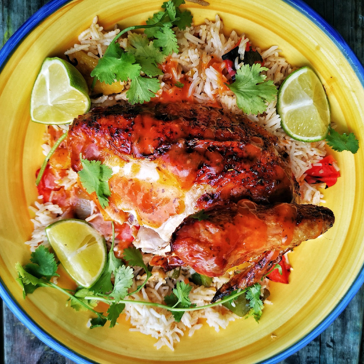 Peri Peri style roast chicken with spicy rice – Grillstream